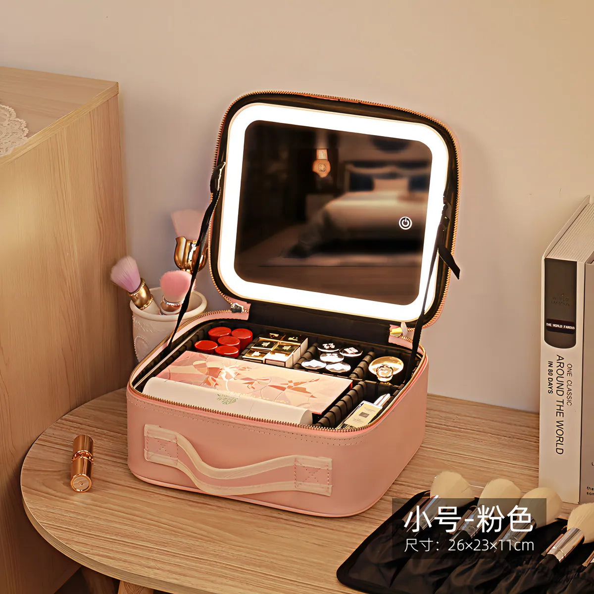 Cosmetiquera Con Espejo Led